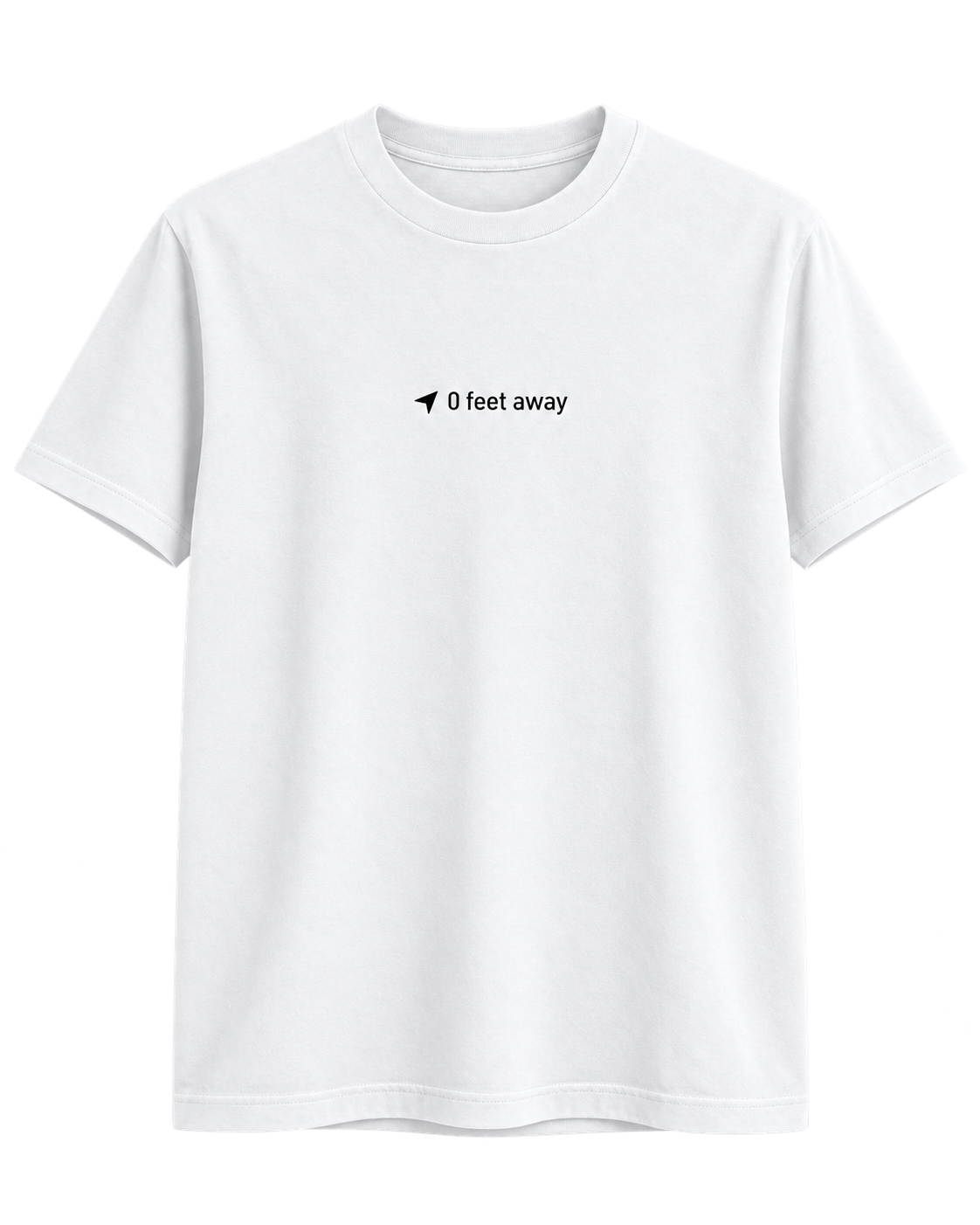 0 Feet Away T-shirt in white, front product view