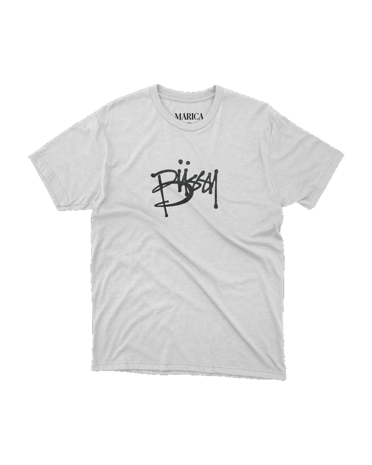 Büssy Tshirt gay made lgbt in white, front product view