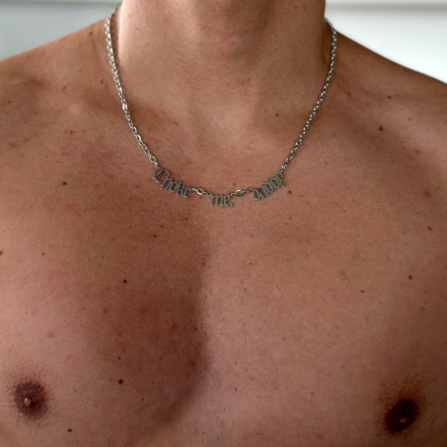 Choke Me Daddy Stainless Steel Necklace – Kinky LGBT Accessory