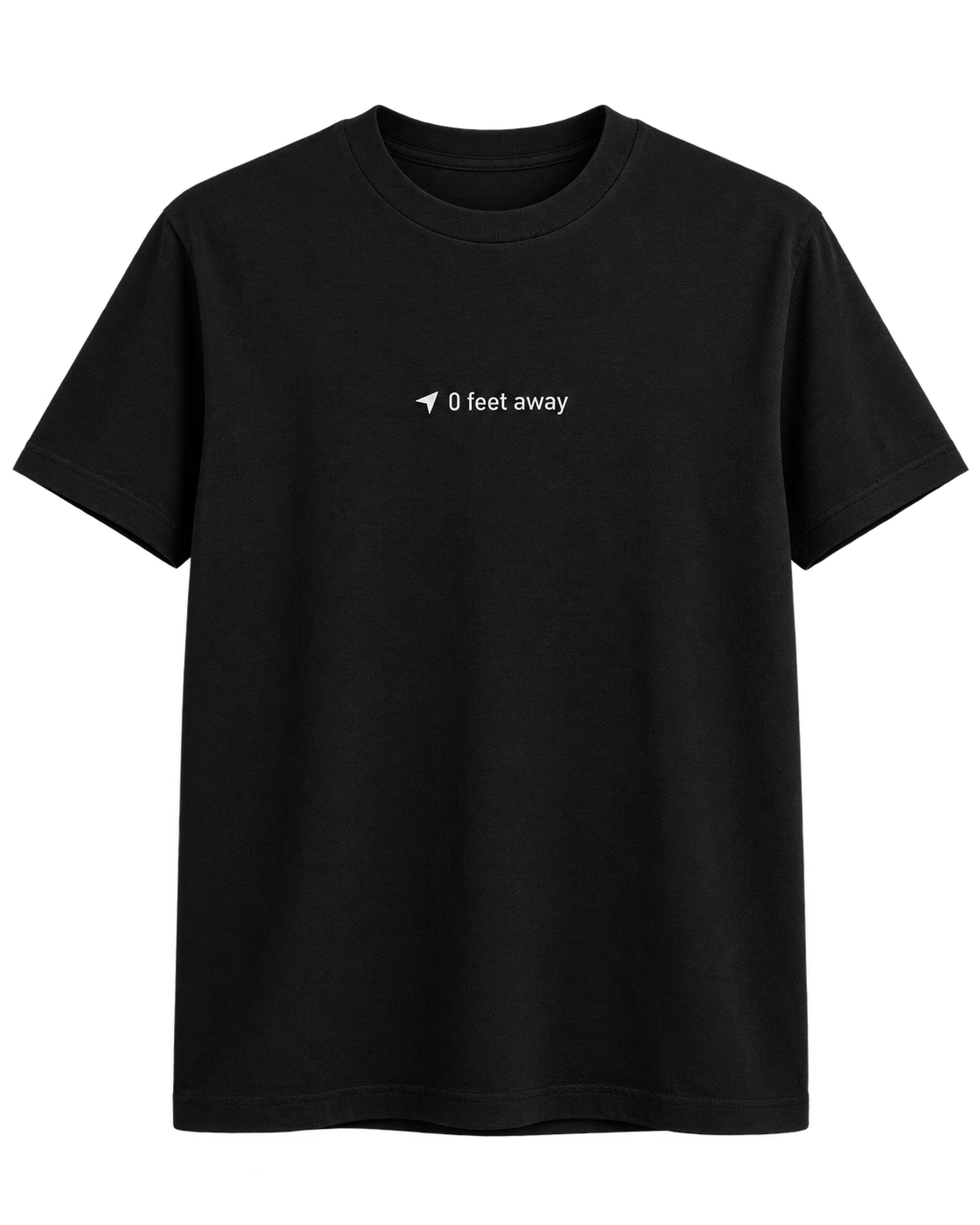 0 Feet Away T-shirt in black, front product view