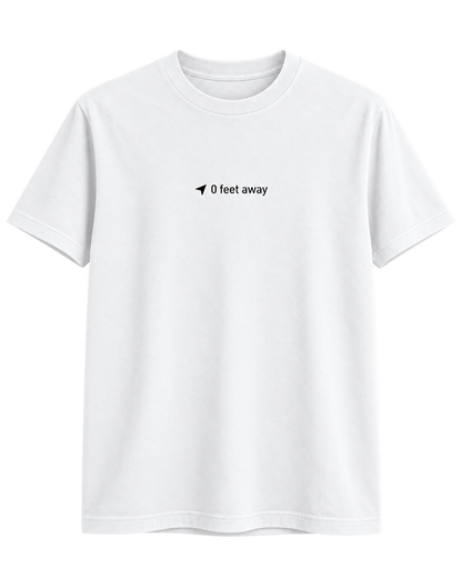 0 Feet Away T-shirt in white, front product view