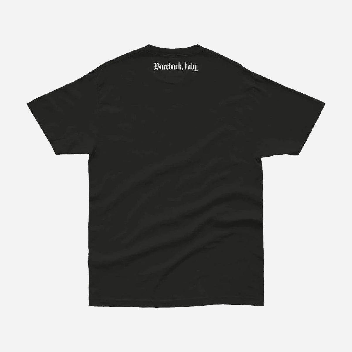 Bareback, Baby T-shirt on a light grey background