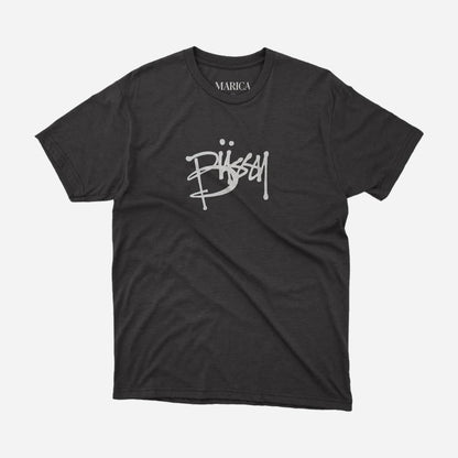Büssy Tshirt gay made lgbt on a light grey background
