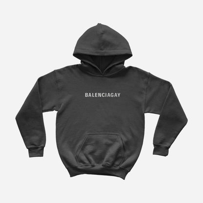Balenciagay Hoodie on a light grey background