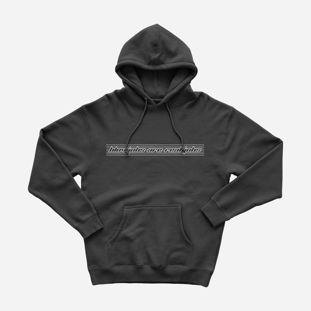 Blowjobs Are Real Jobs Hoodie on a light grey background