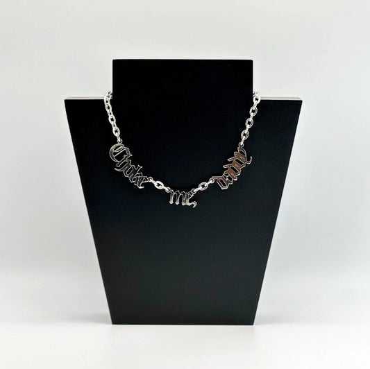 Choke Me Daddy Stainless Steel Necklace – Kinky LGBT Accessory