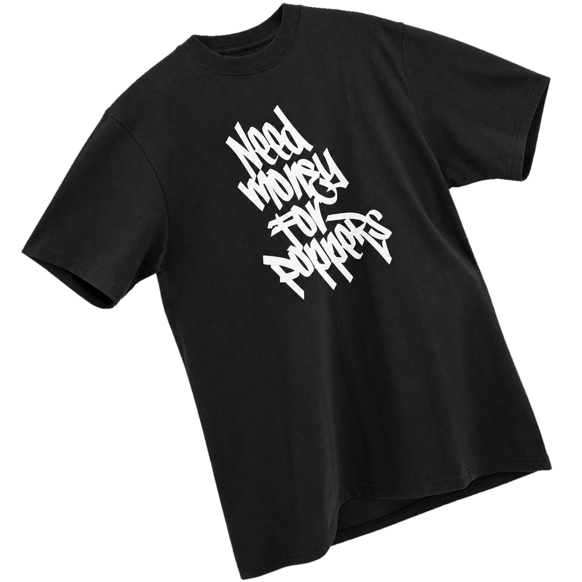 Need Money for Poppers black T-shirt
